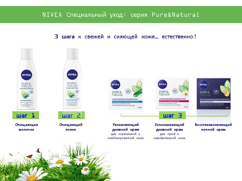 Очищающий тоник Очищающее молочко Увлажняющий дневной крем     для нормальной и